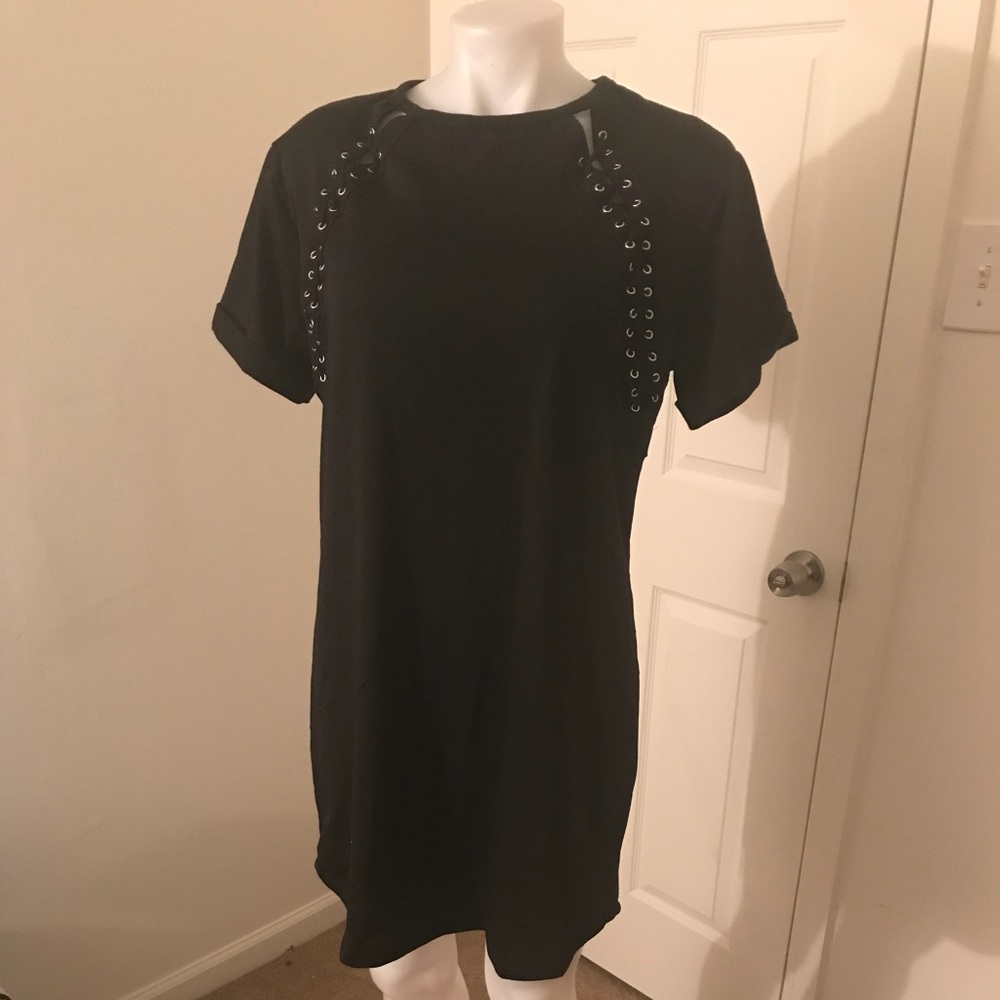 💖Black and silver t-shirt dress from Deb Shops